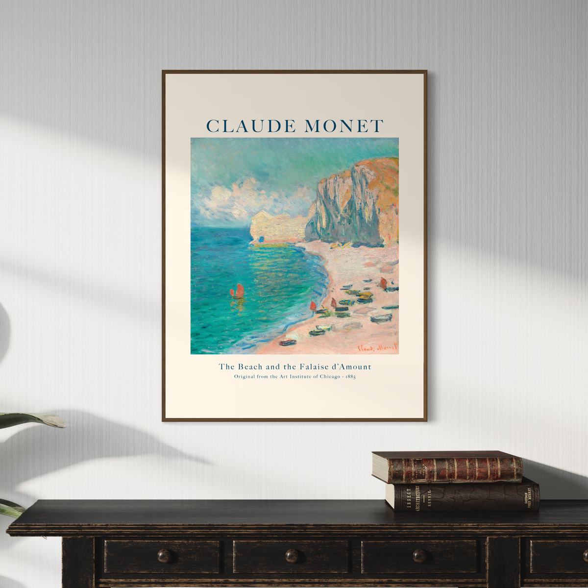 Poster, Quadro The Beach and the Falaise d'Amont (1885), Claude Monet