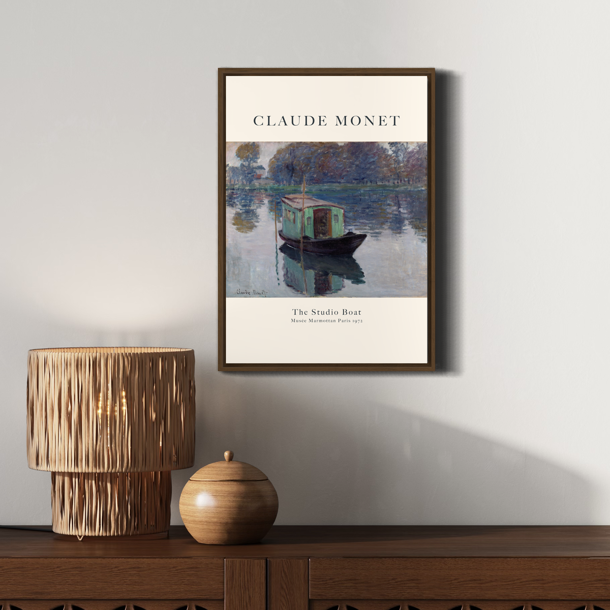 The Studio Boat by purchases Claude Monet Canvas Print