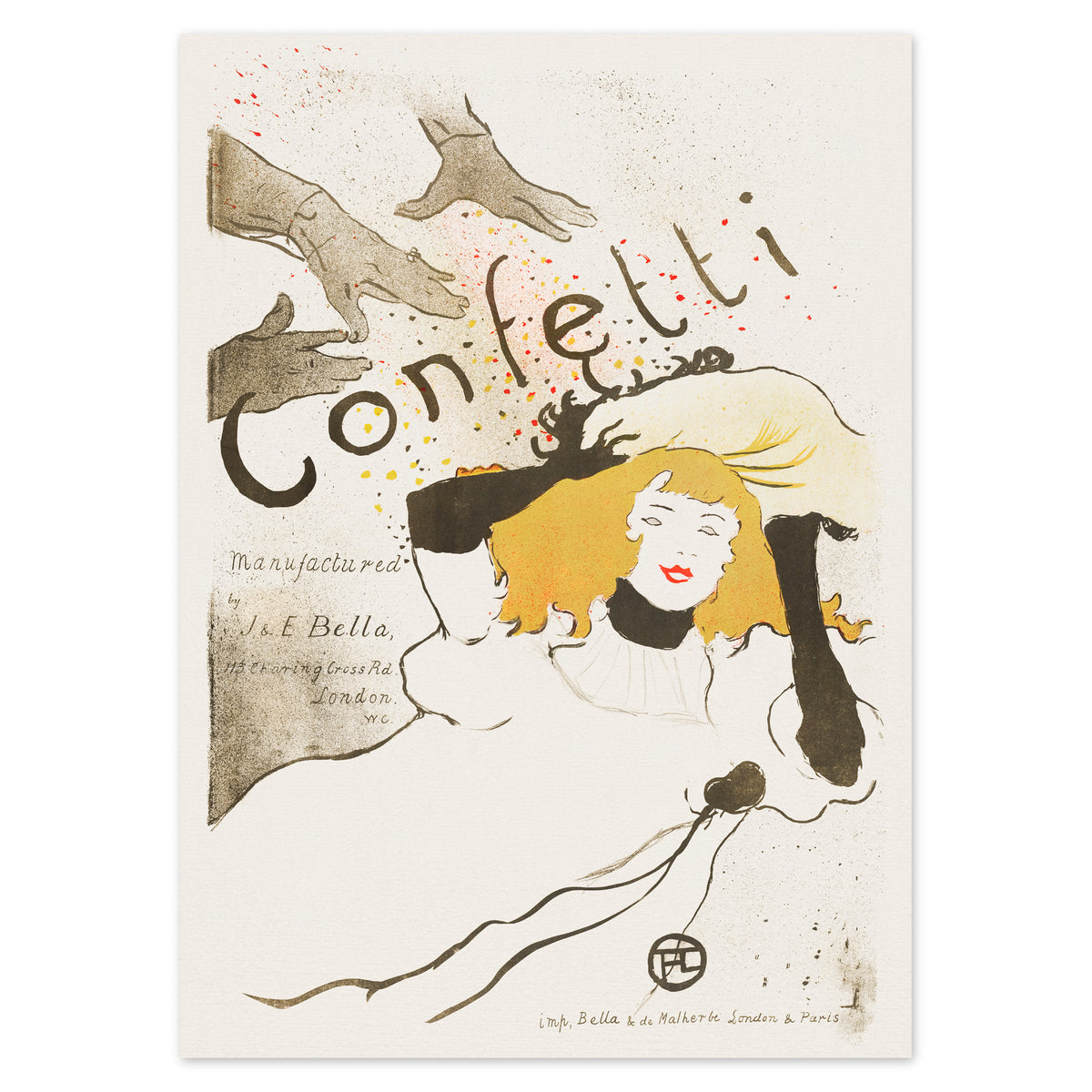 Henri de Toulouse-Lautrec Poster - Confetti – Visetto Posters