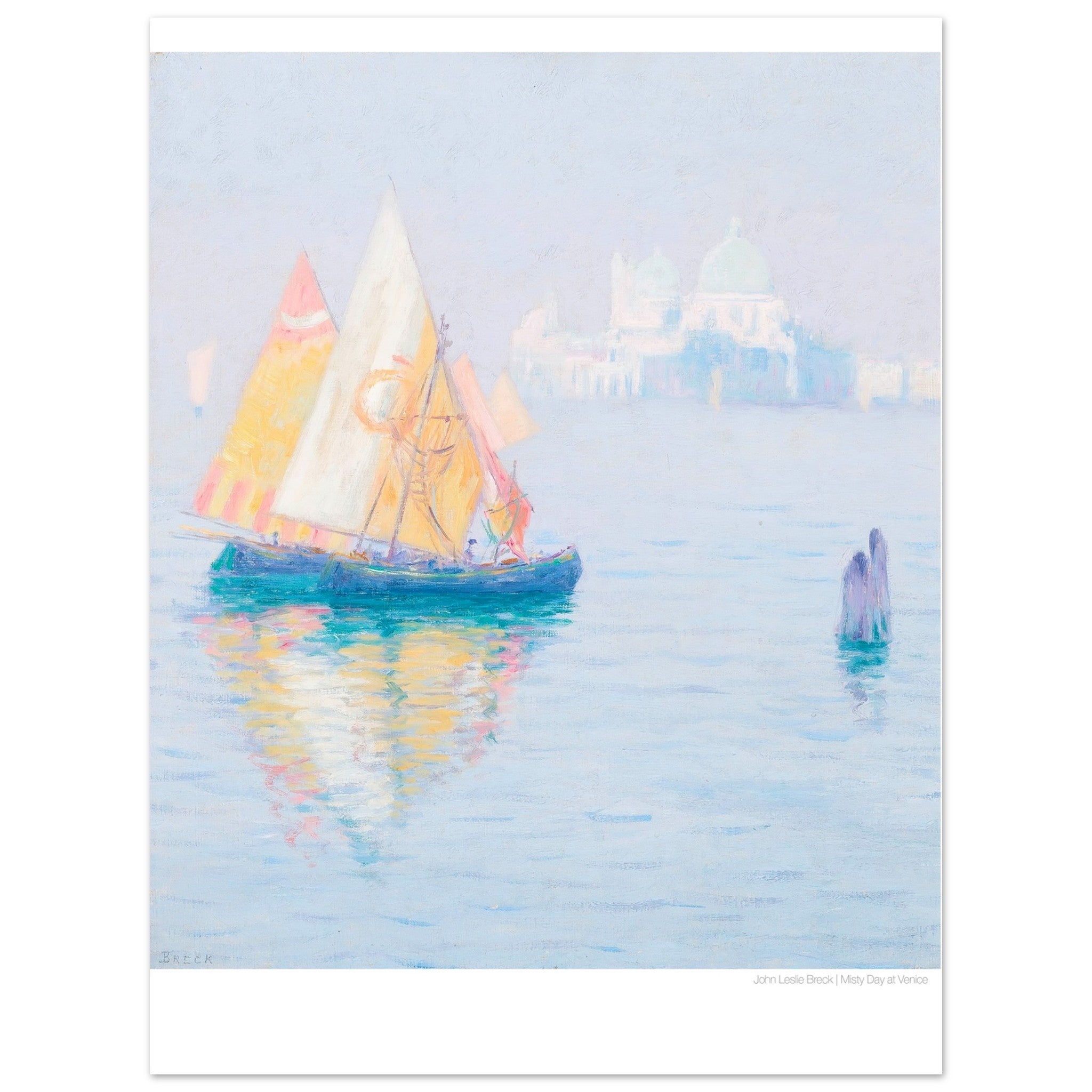 John Leslie Breck Poster - Misty Day At Venice