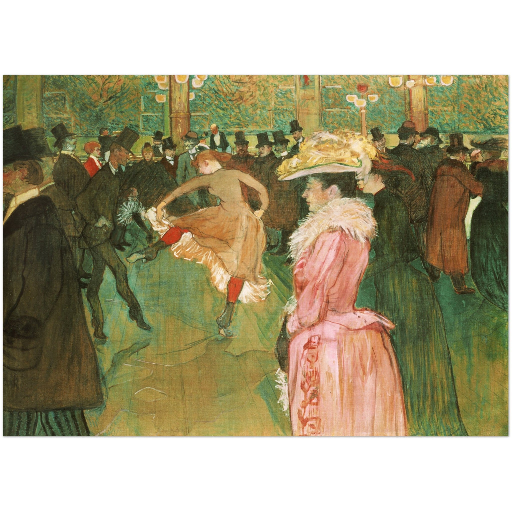 Henri de Toulouse Lautrec Poster - At The Moulin Rouge The Dance