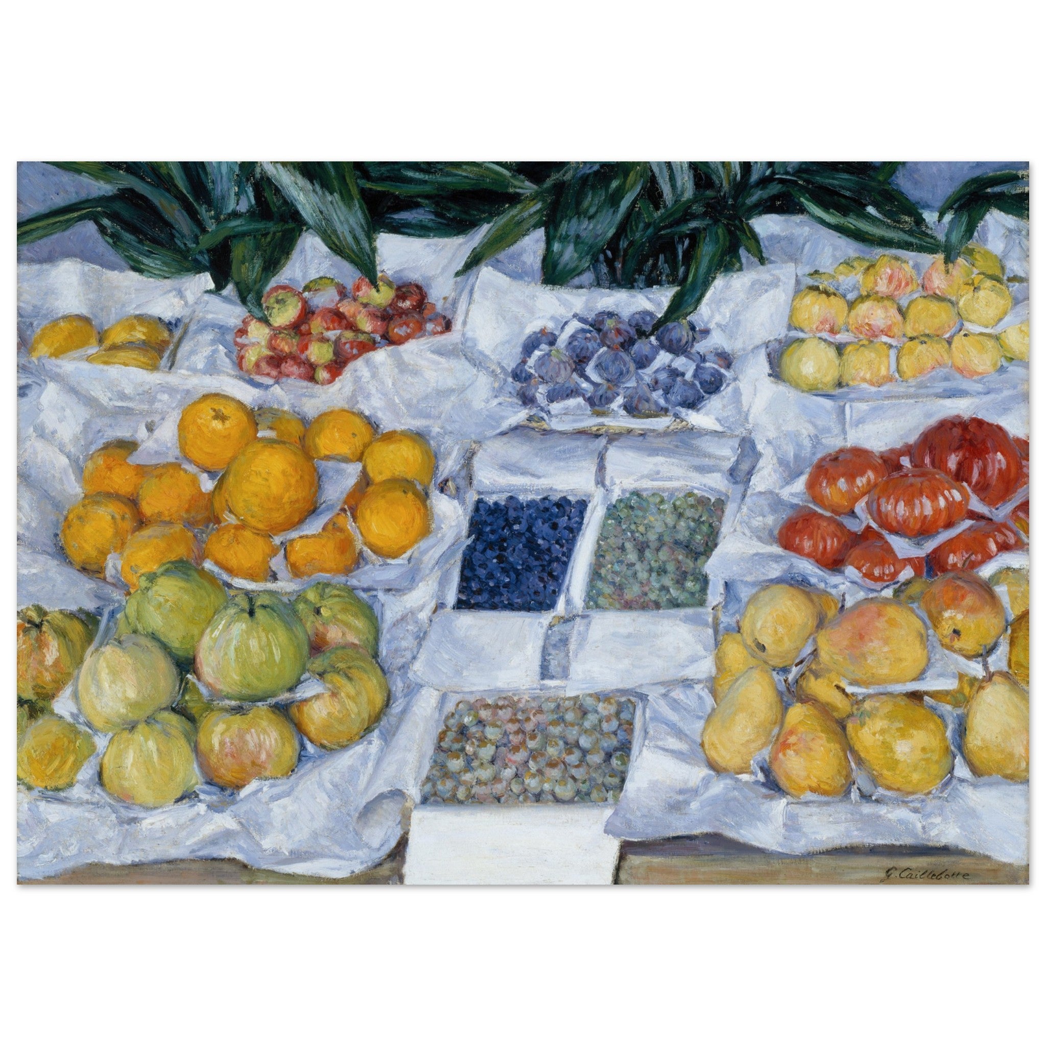 Gustave Caillebotte Poster - Fruit Displayed On A Stand