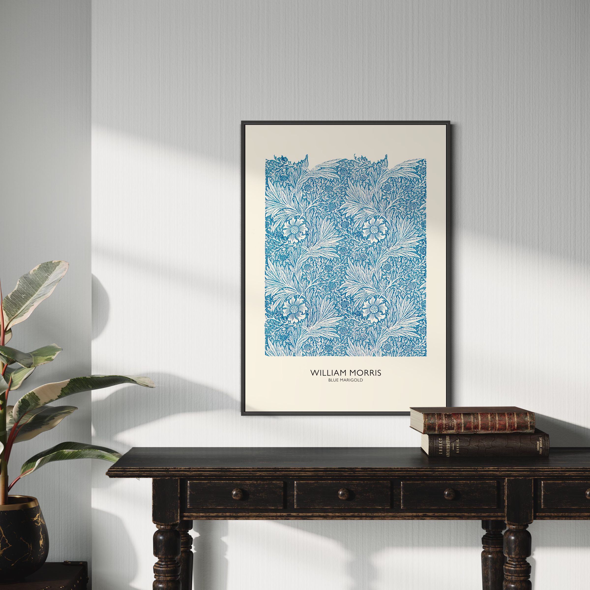 William Morris Poster - Blue Marigold