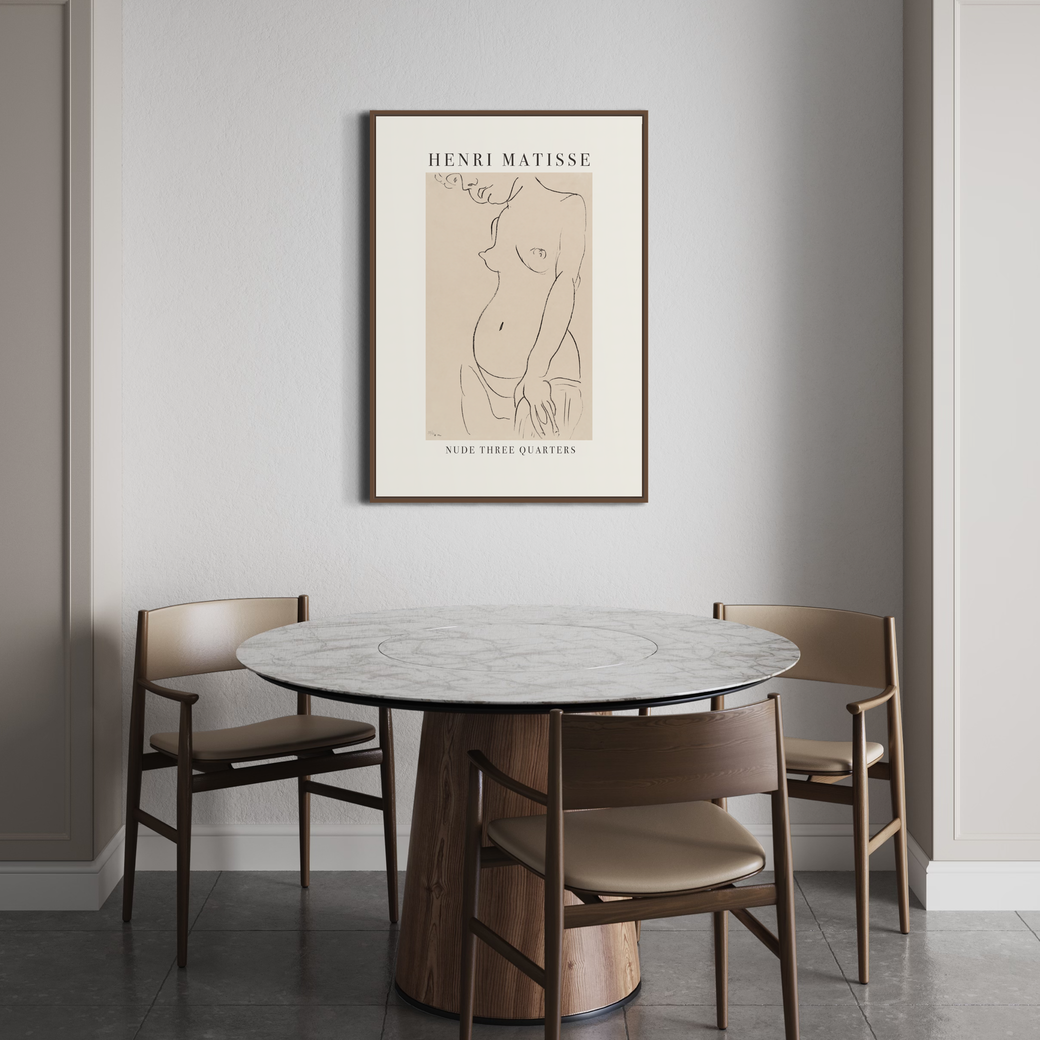 Henri Matisse Poster - Nude Three Quarters