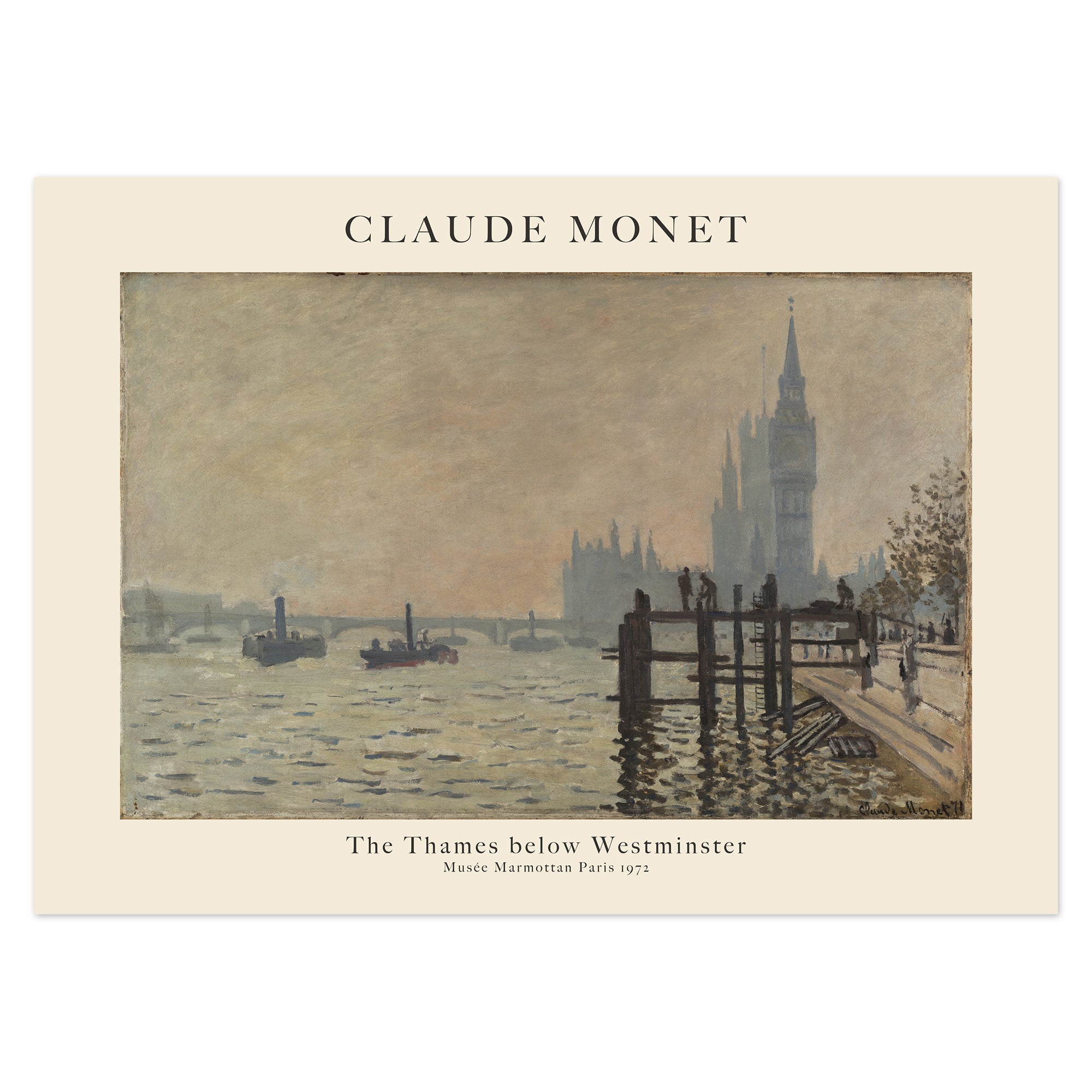 Claude Monet Poster - The Thames below Westminster