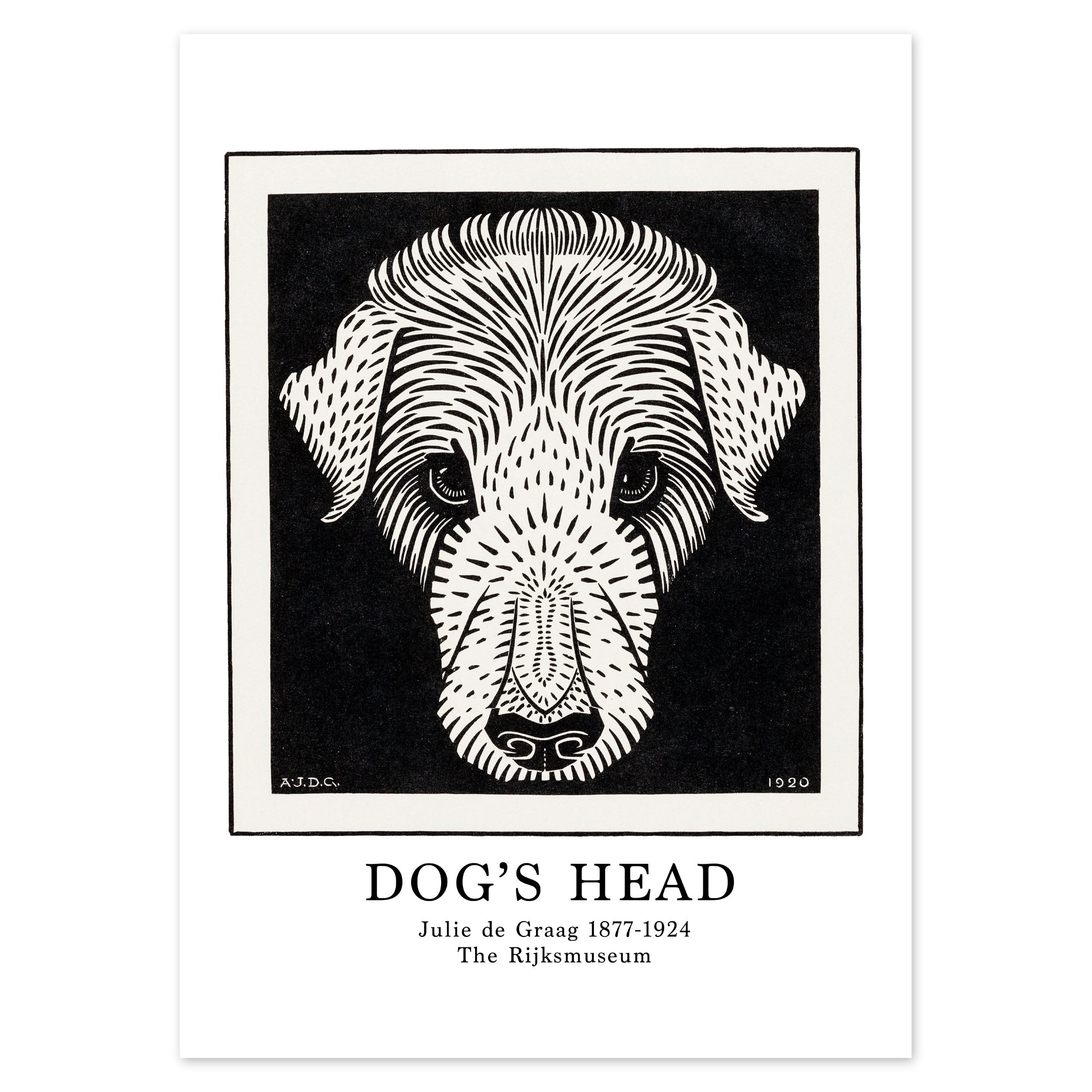 Julide de Graag Poster - Dog's Head
