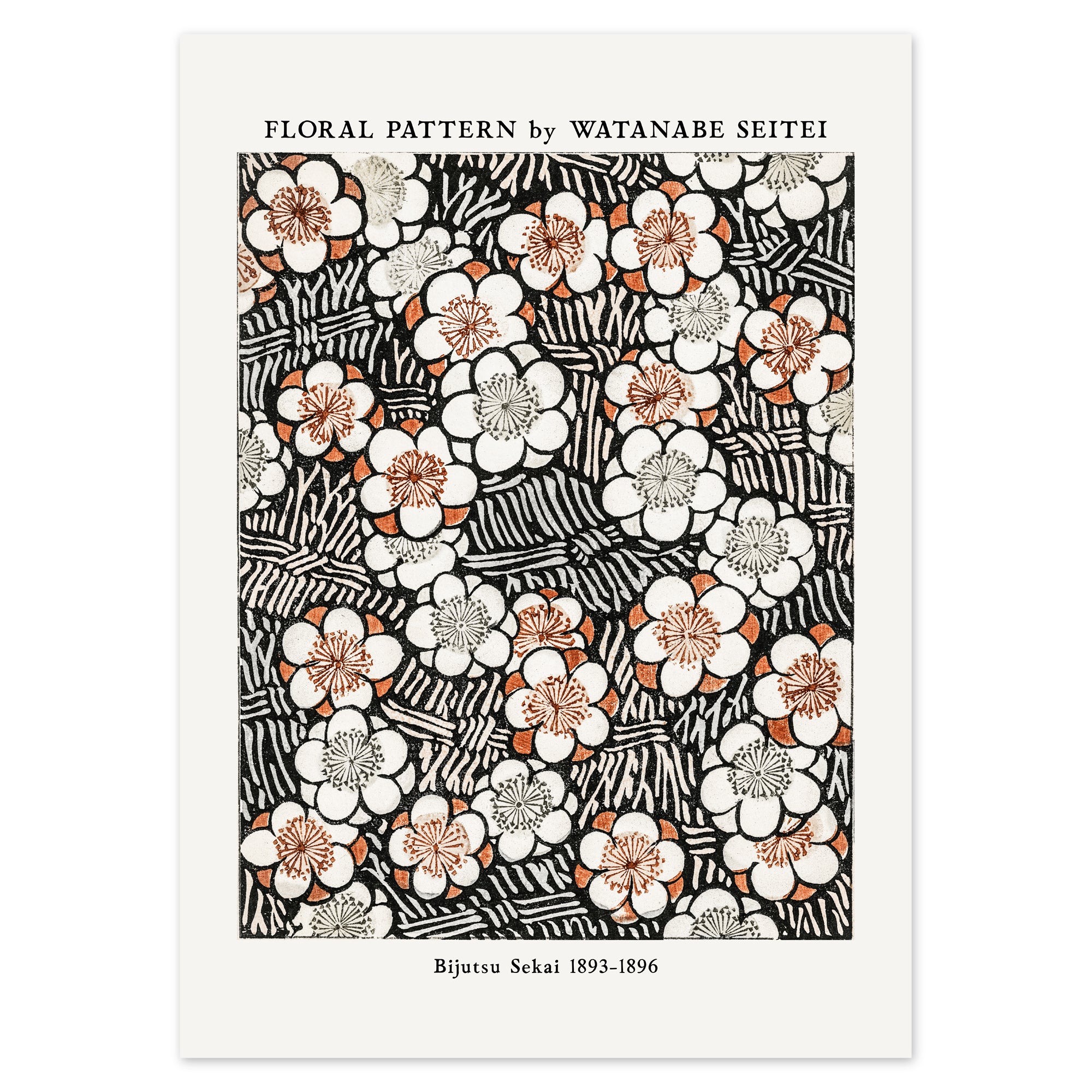 Watanabe Seitei Poster - Floral Pattern no. 1