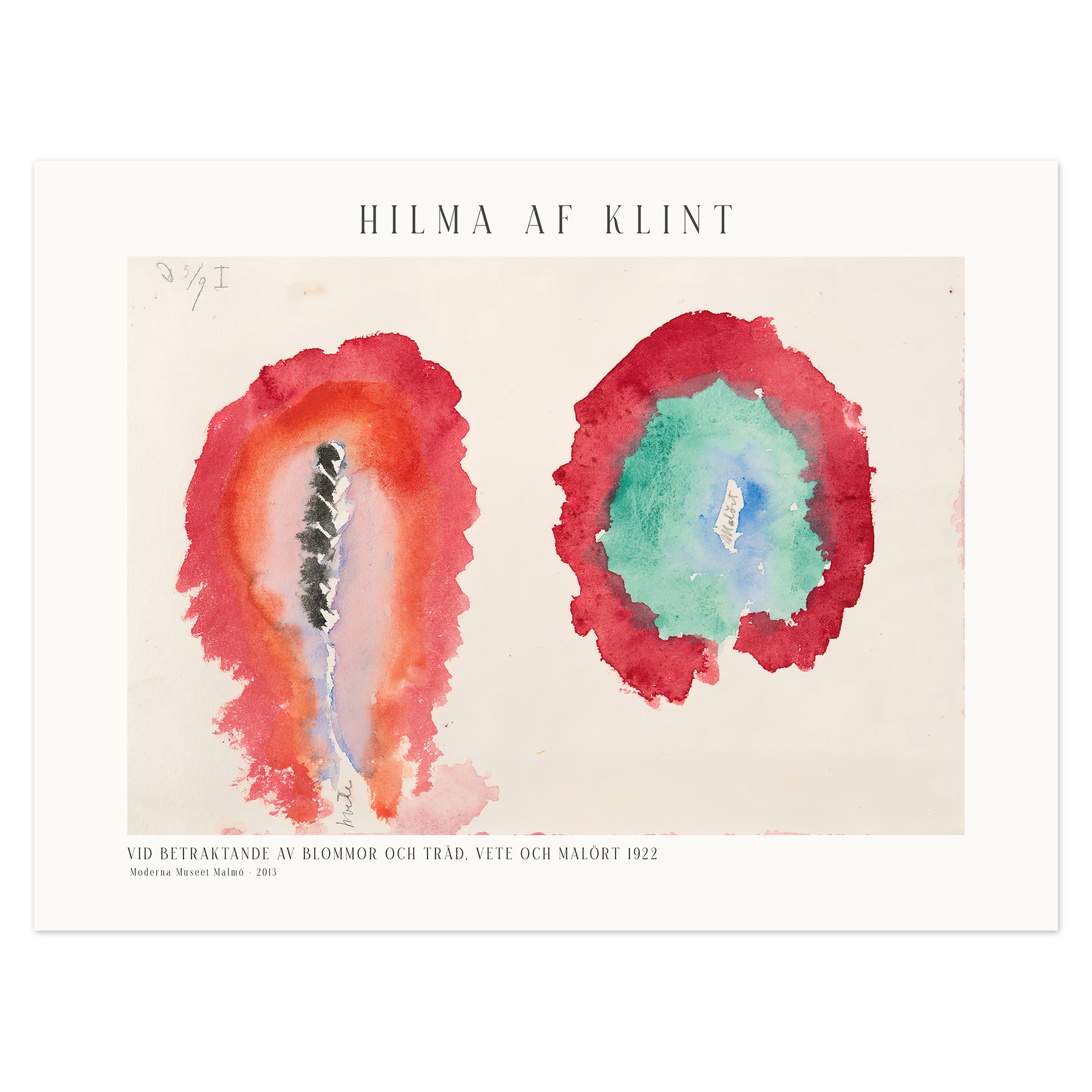 Hilma af Klint Poster - Vid betraktande av blommor och träd, vete och malört