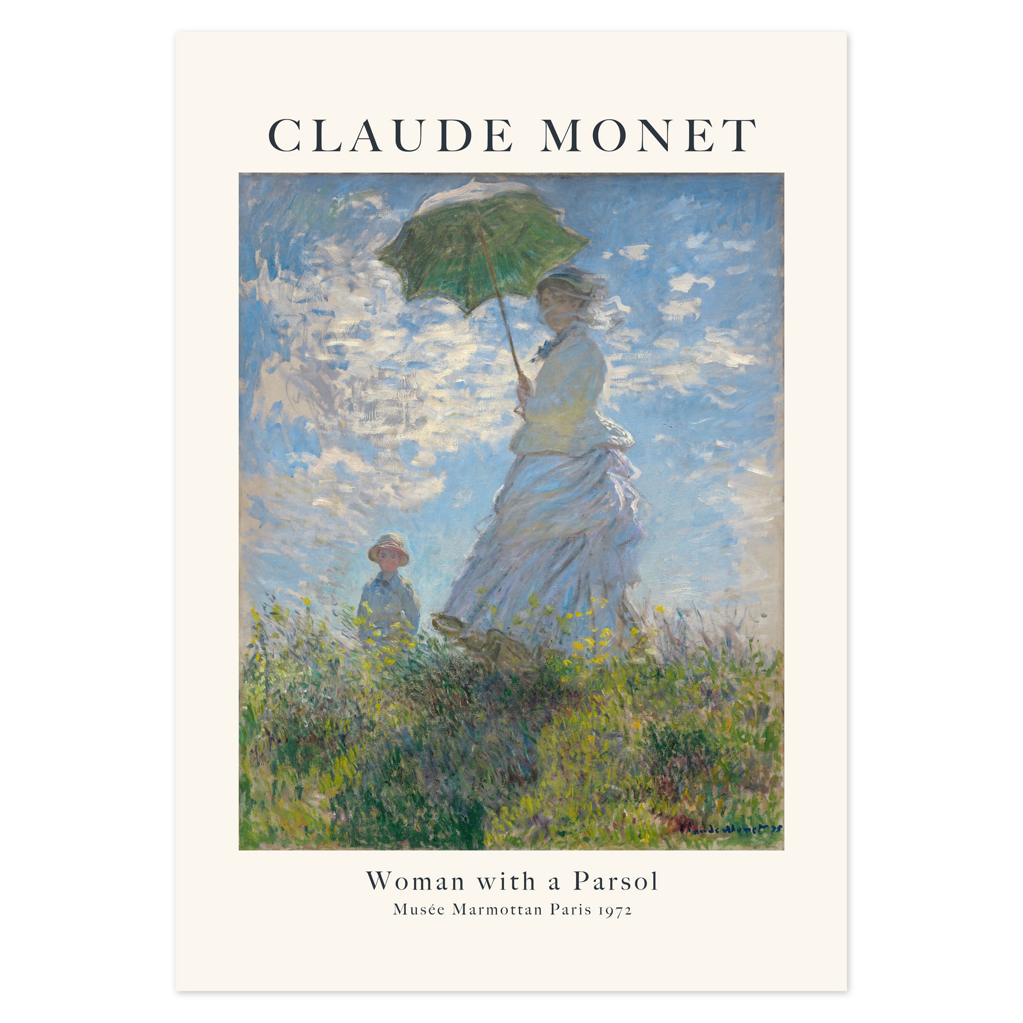 Claude Monet Poster - Woman with a Parasol
