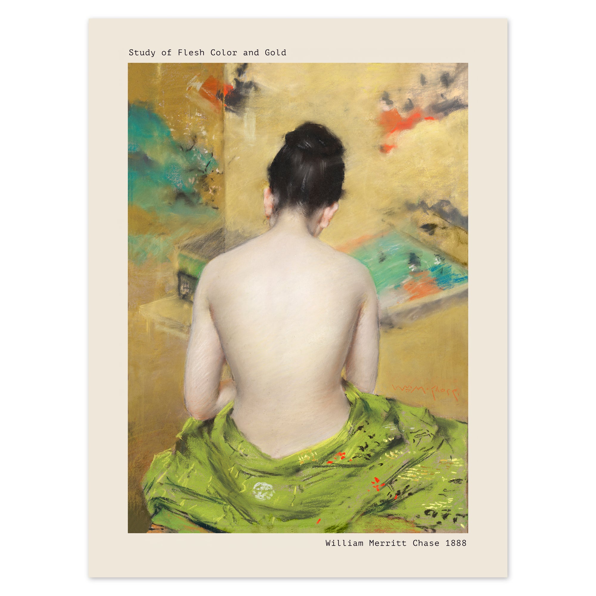 William Merritt Chase Poster - Study of Flesh Color and Gold