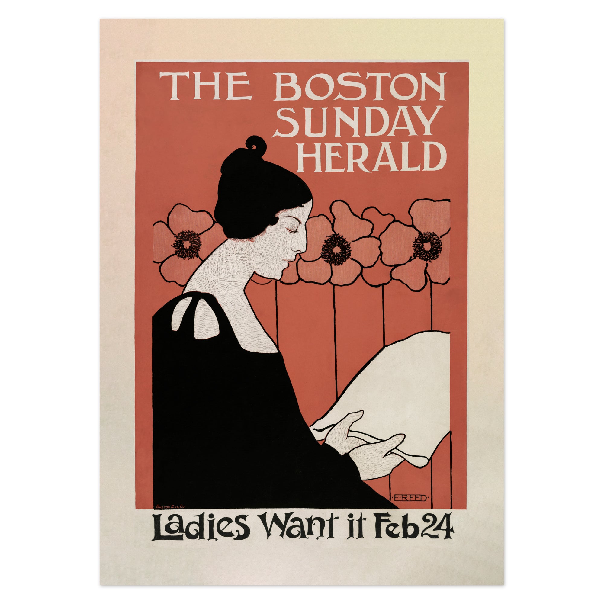 Ethel Reed Poster - The Boston Sunday Herald