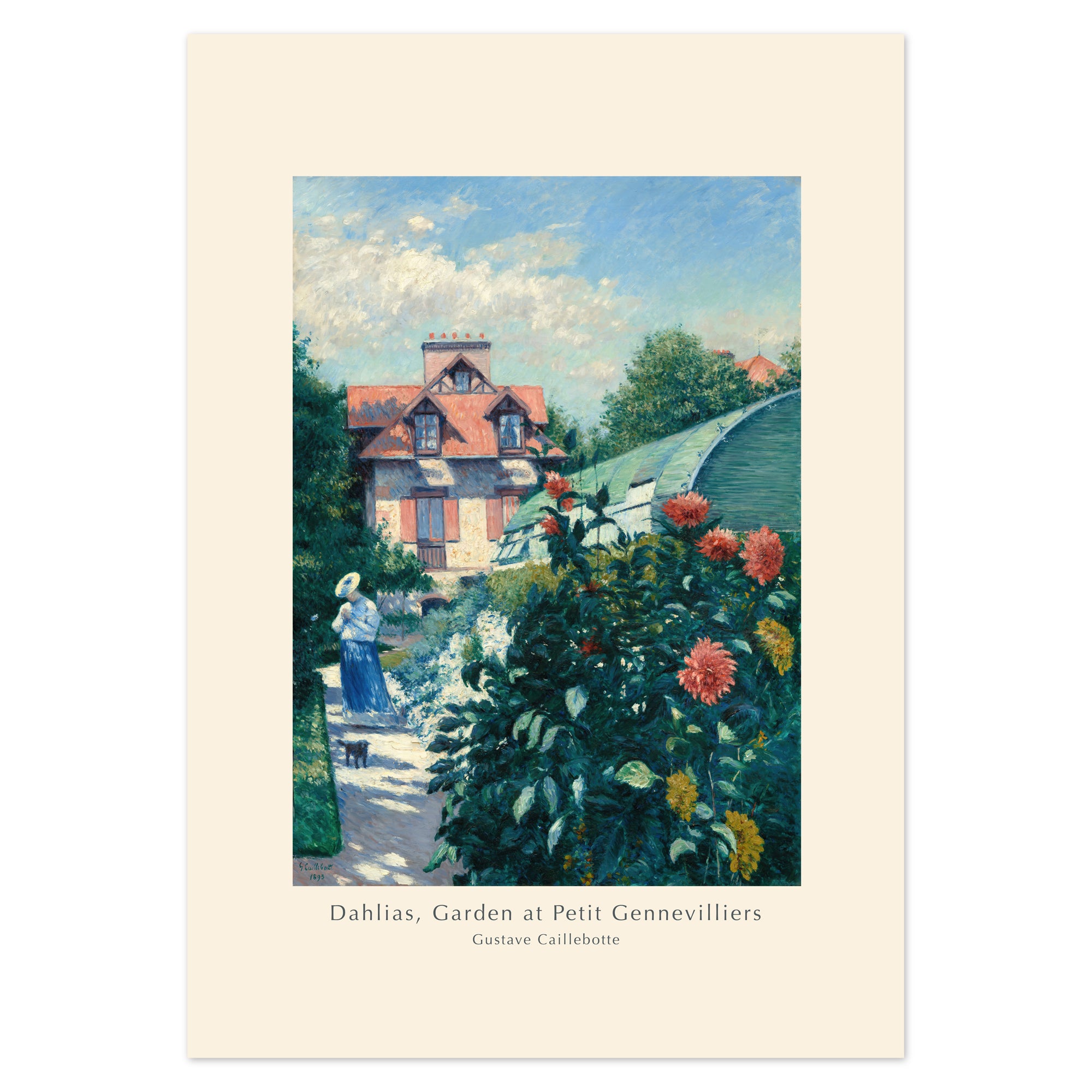 Gustave Caillebotte Poster - Dahlias  Garden at Petit Gennevillers