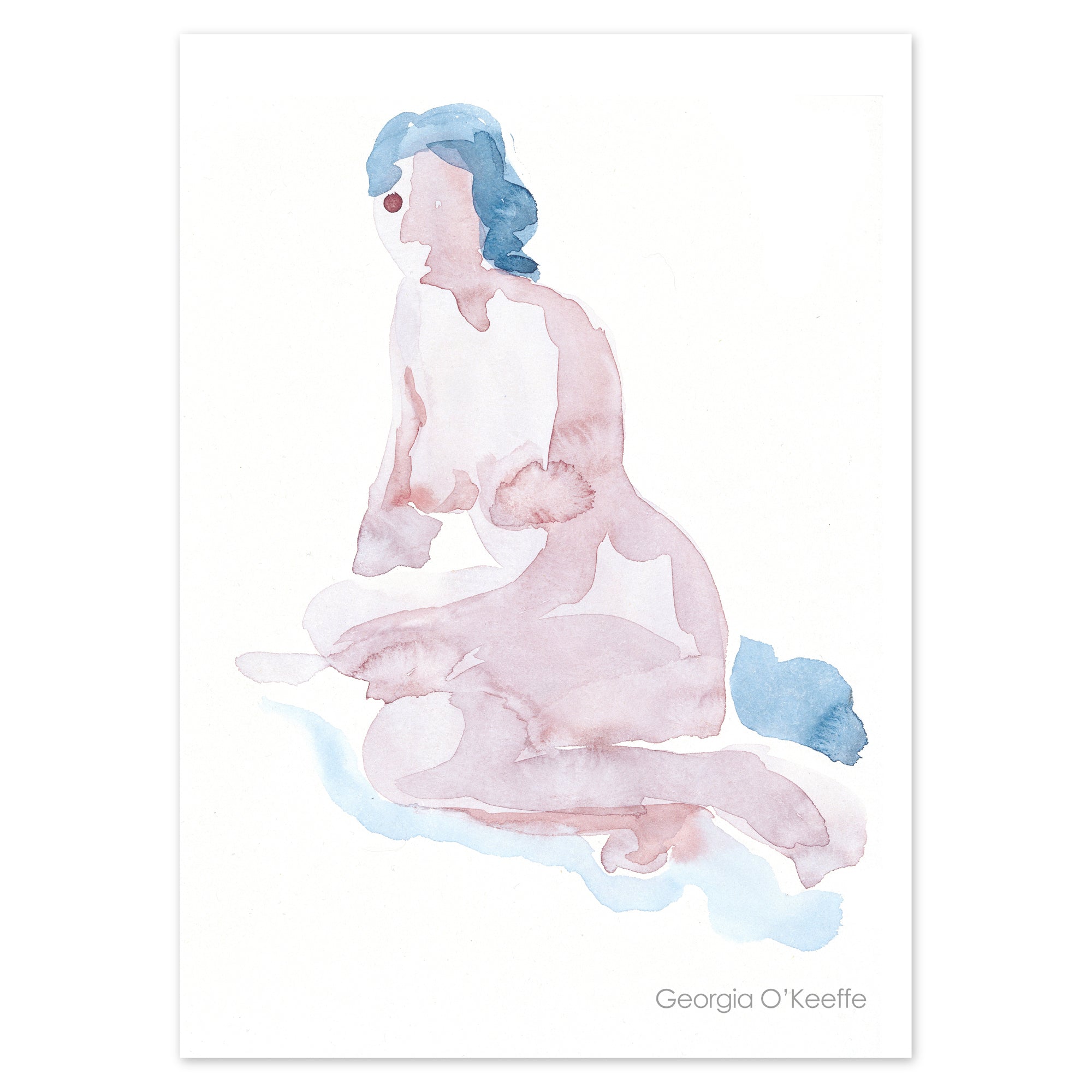 Georgia O'Keefe Poster - Nudes Watercolor No. 1