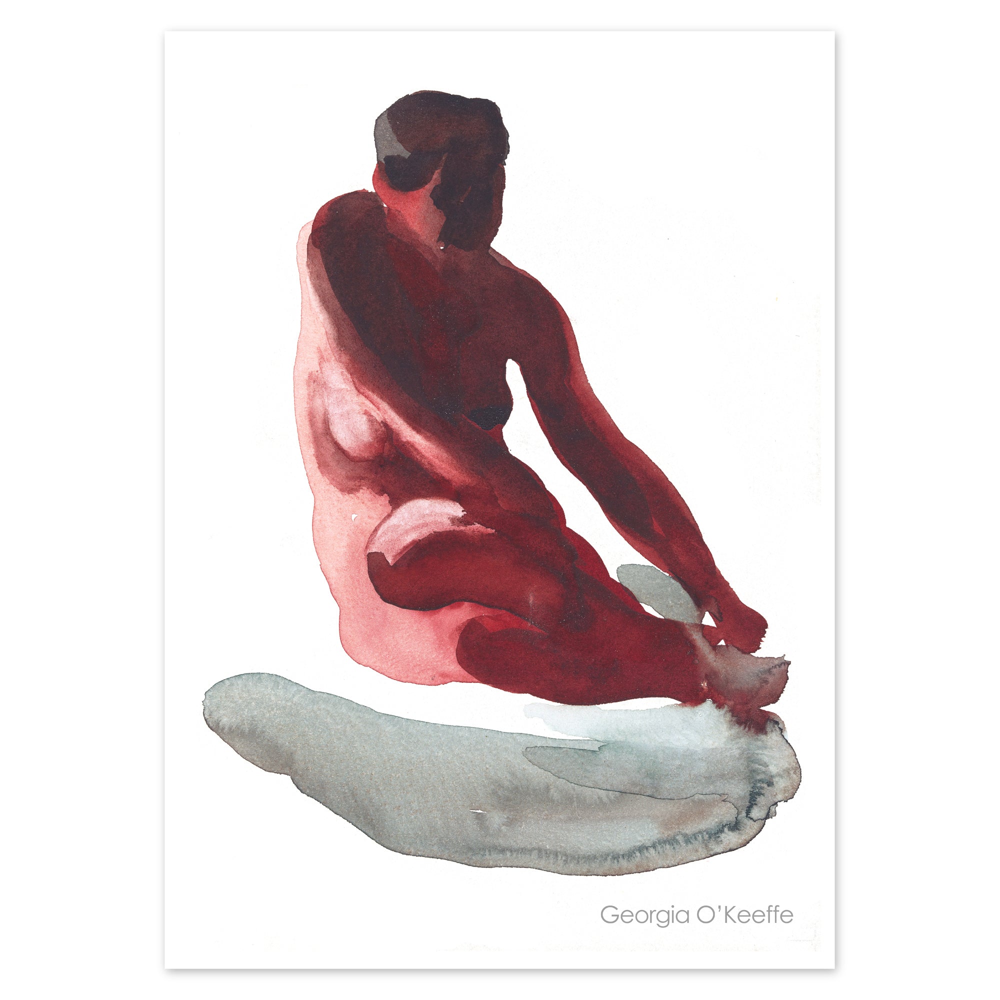Georgia O'Keefe Poster - Nudes Watercolor No. 3