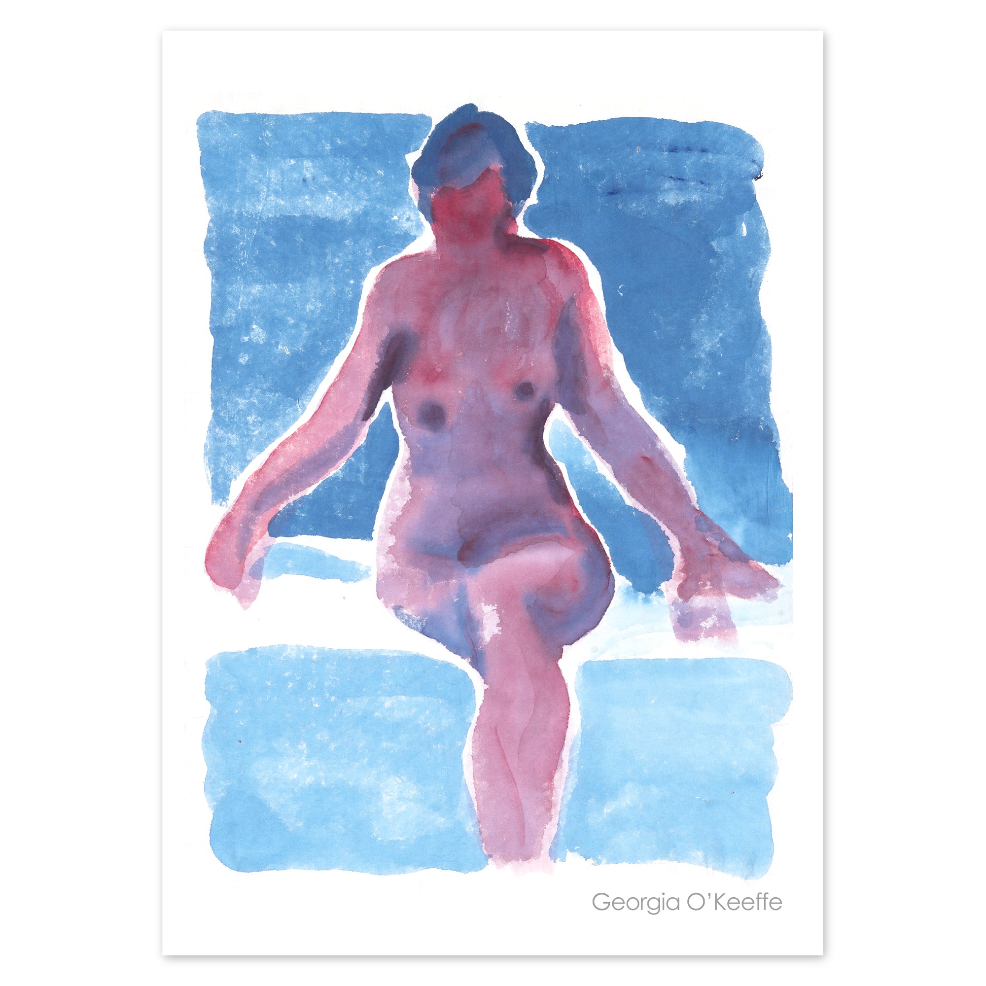 Georgia O'Keefe Poster - Nudes Watercolor No. 5