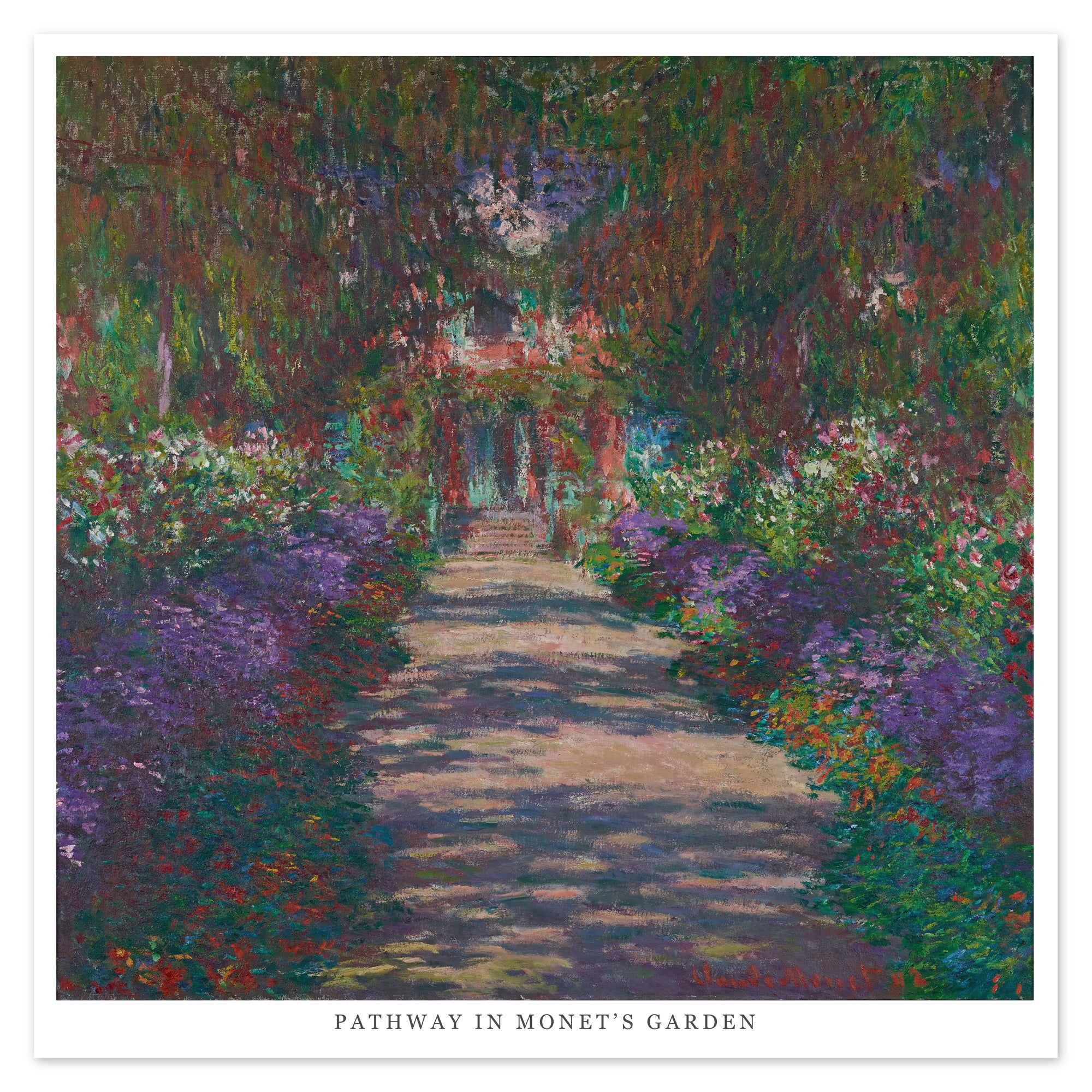 Claude Monet Poster - Pathway in Monet's Garden