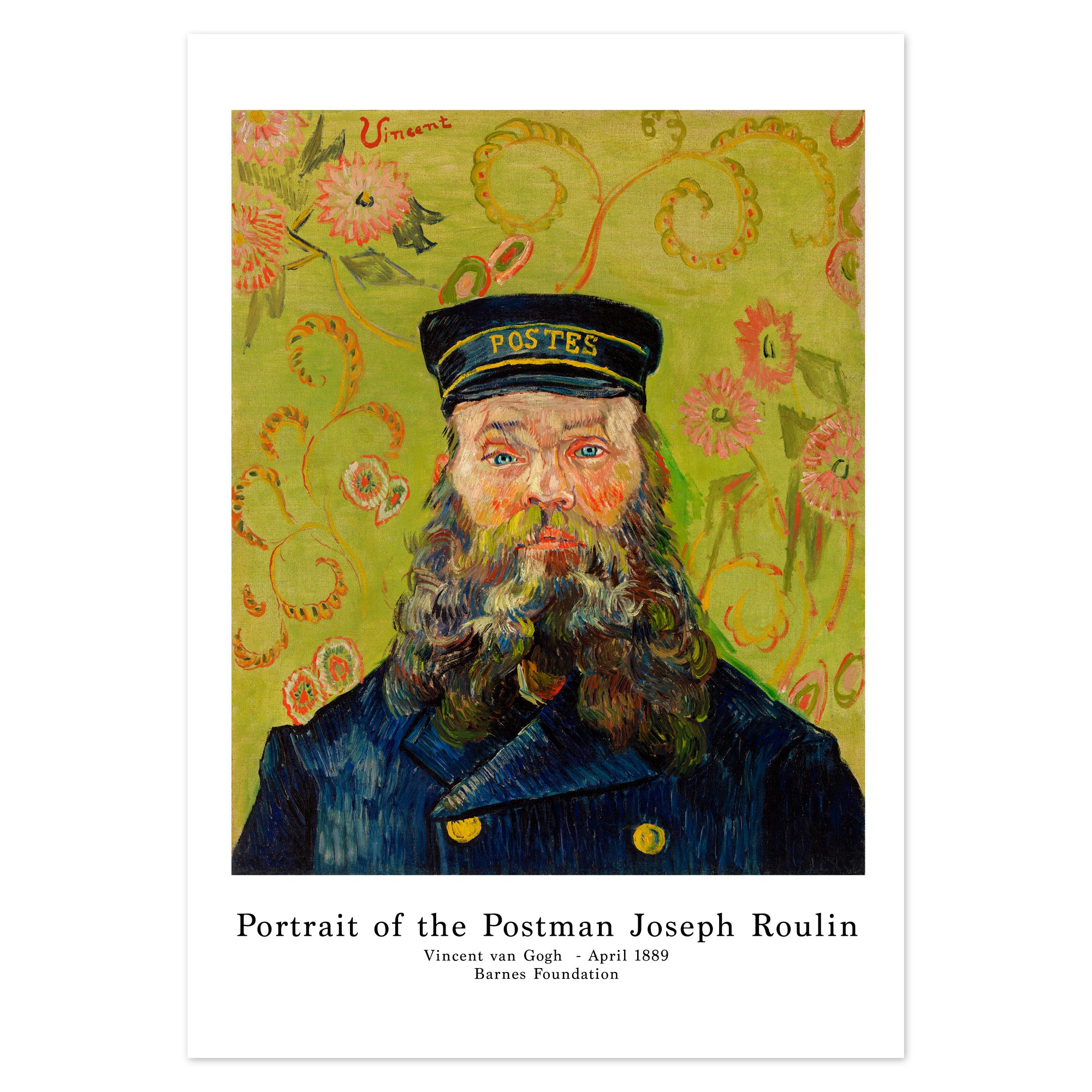 Vincent van Gogh Poster - Portrait of the Postman Joseph Poulin