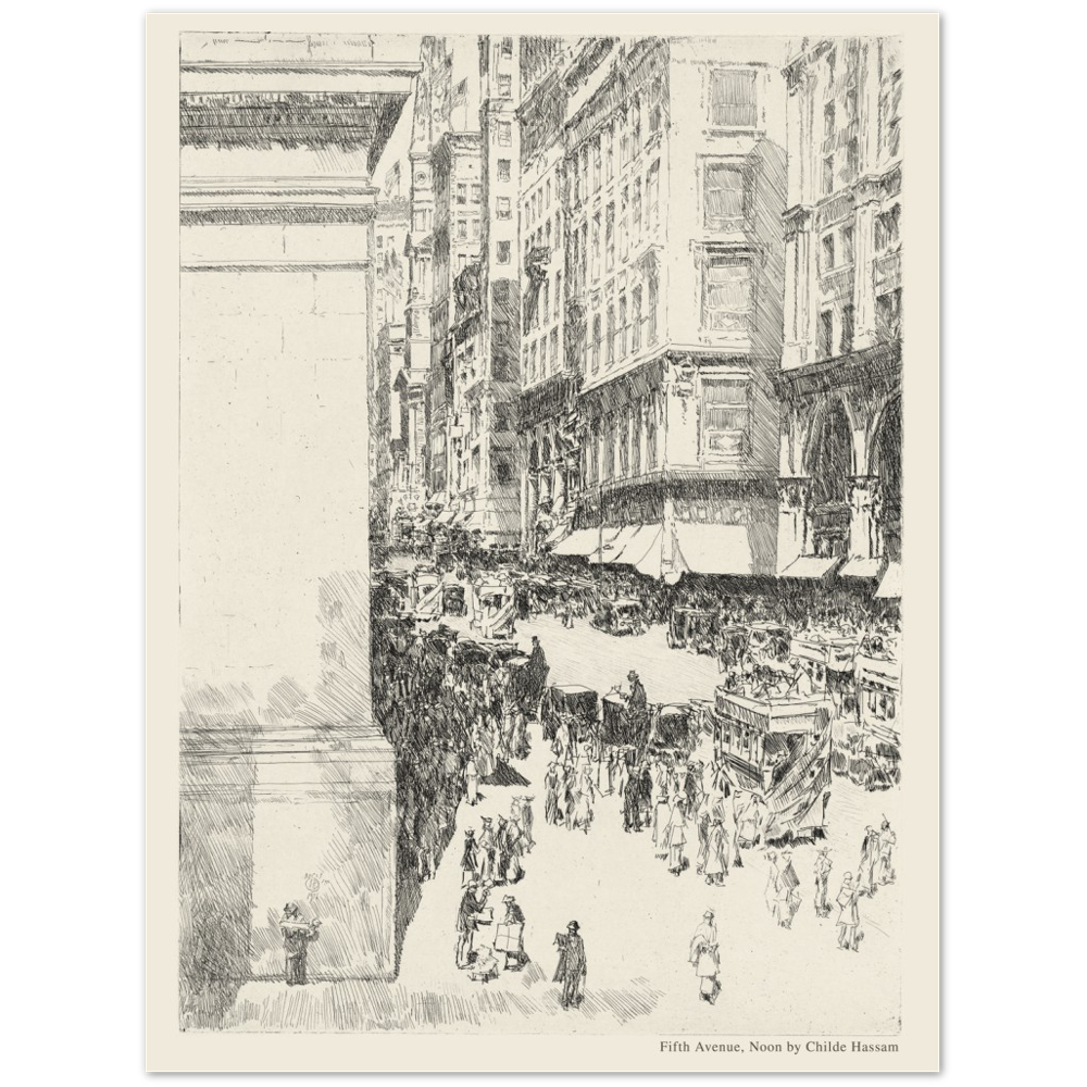 Joseph Pennell Poster - Fifth Avenue Noon