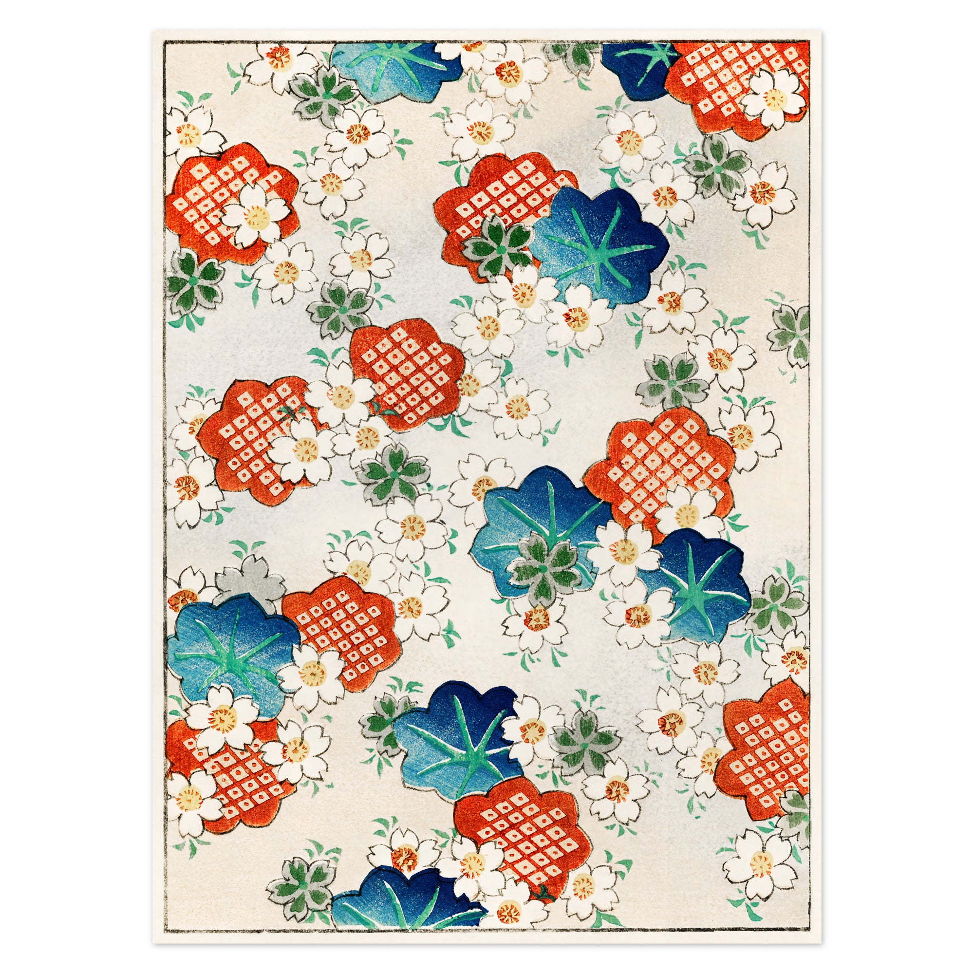 Watanabe Seitei Poster - Floral Pattern no. 2