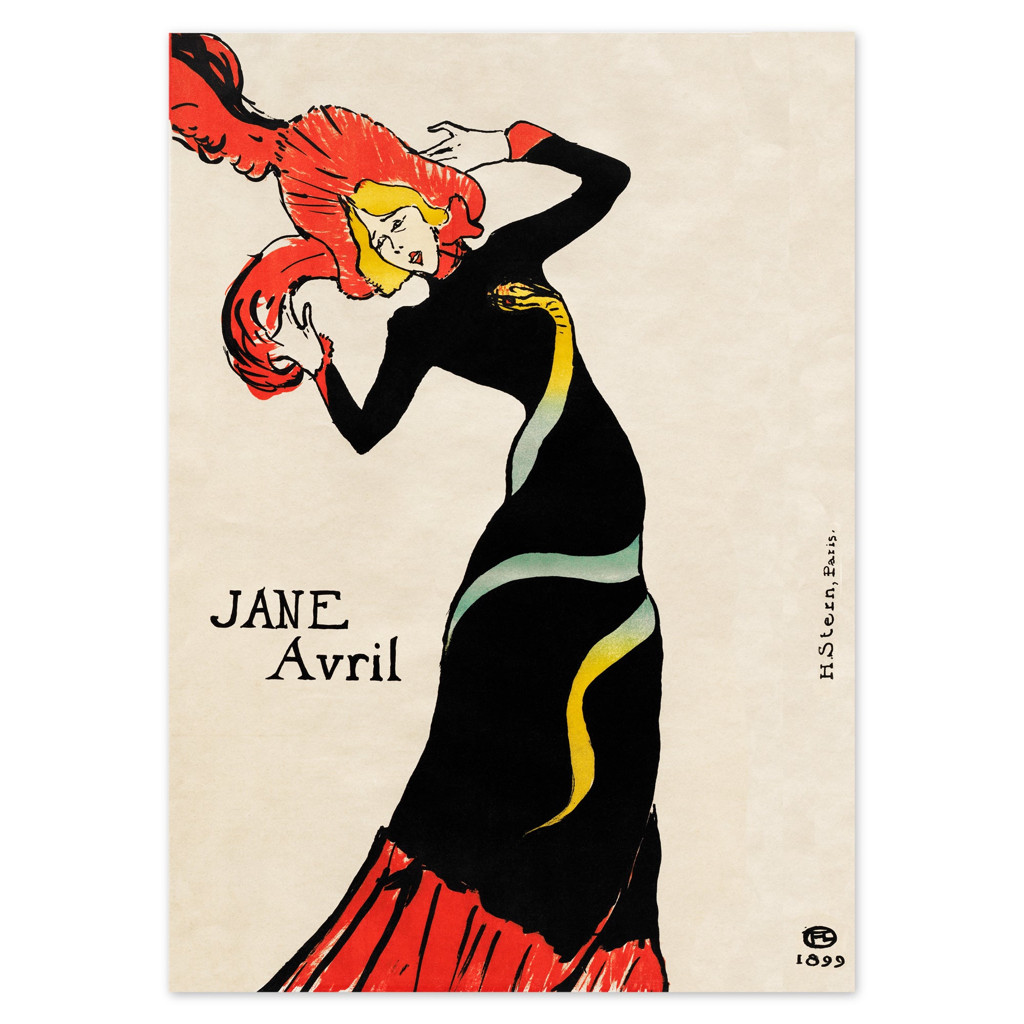 Jane Avril Poster by Henri de Toulouse-Lautrec