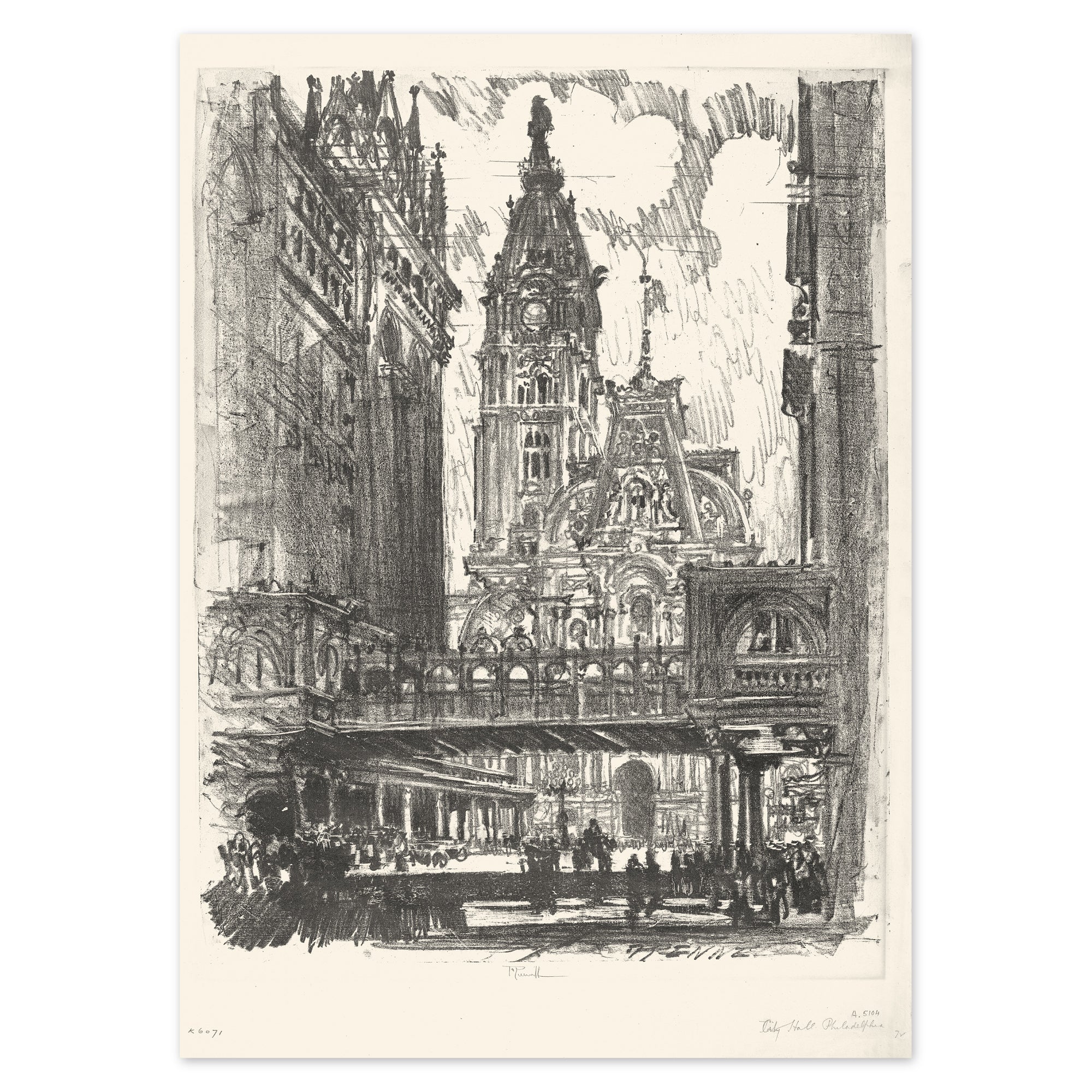 Joseph Pennell Poster - The City Hall and Bridge Across Market Street