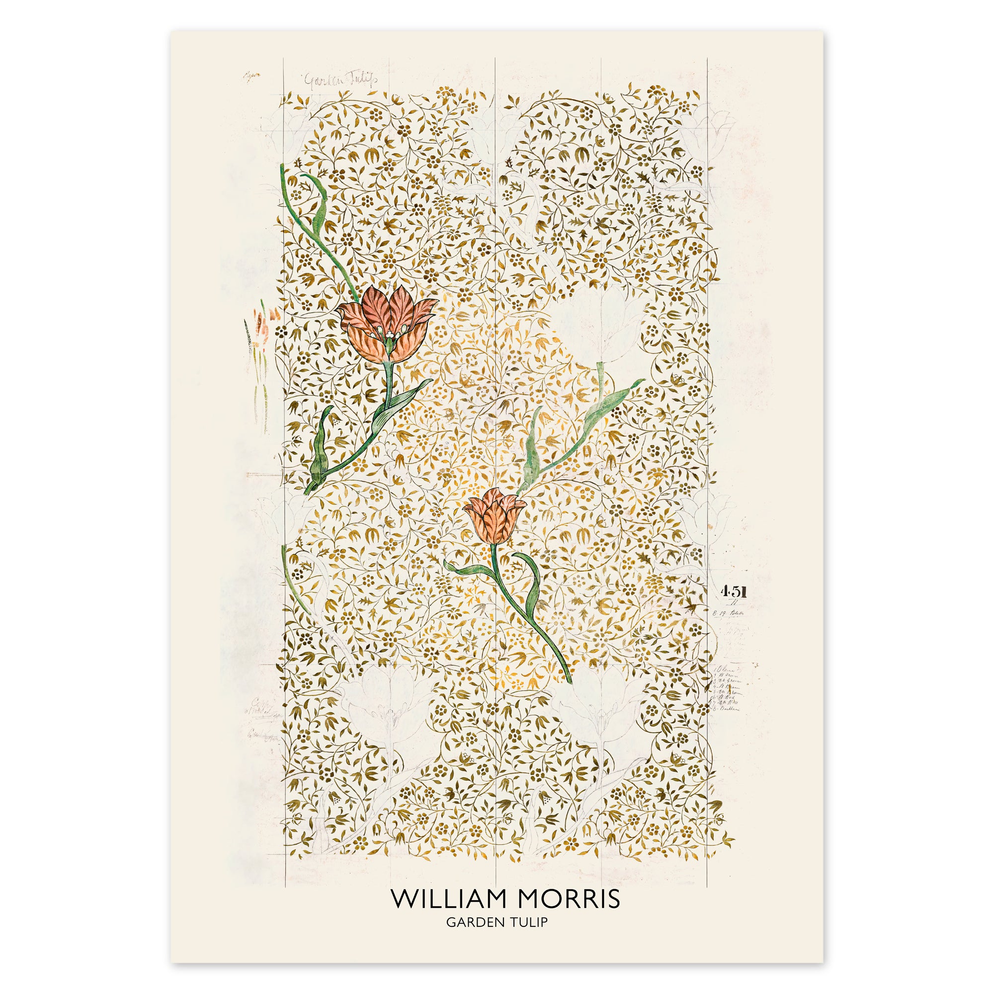 William Morris Poster - Garden Tulip