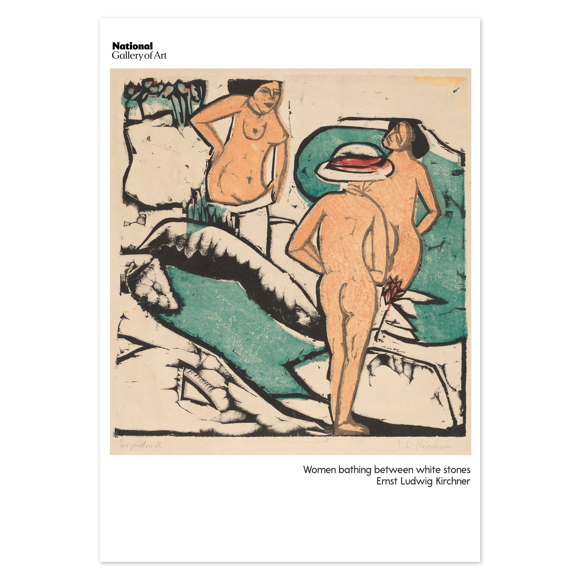 Ernst Ludwig Kirchner Poster - Women Bathing Between White Stones