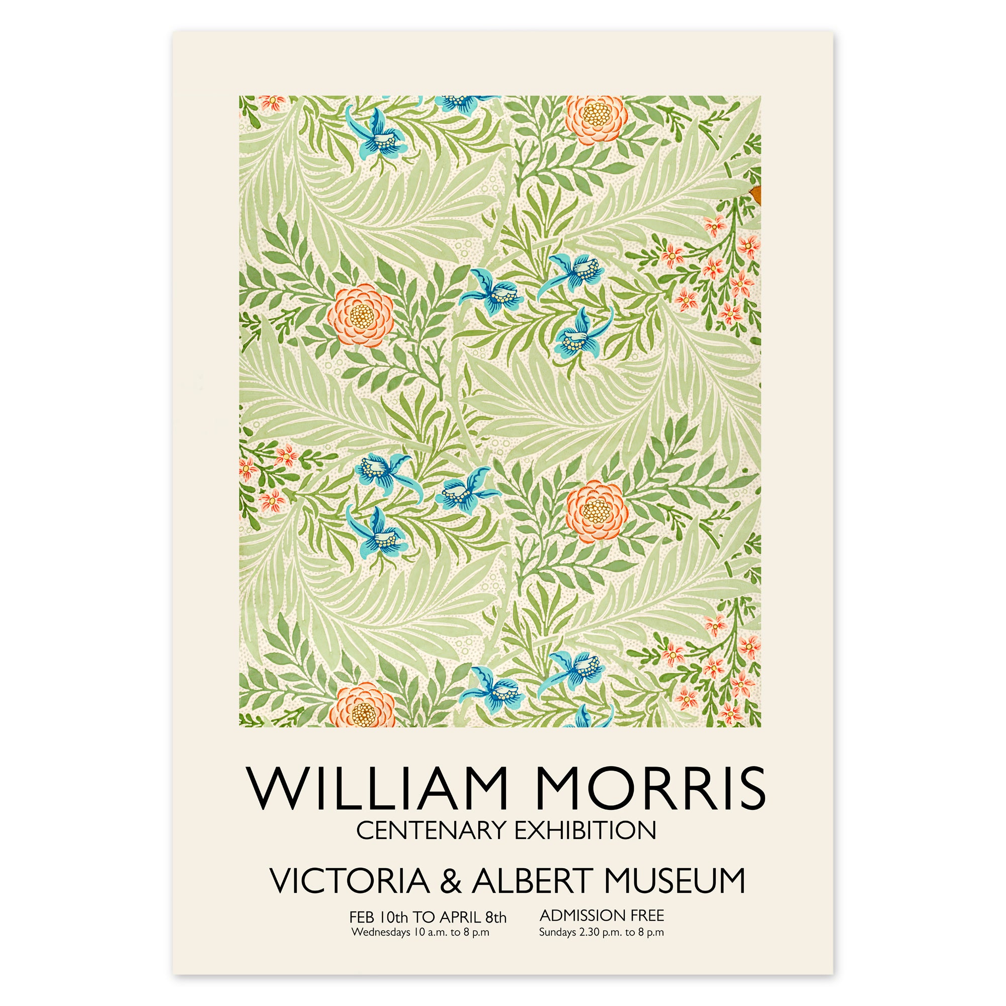 William Morris Poster - Larkspur