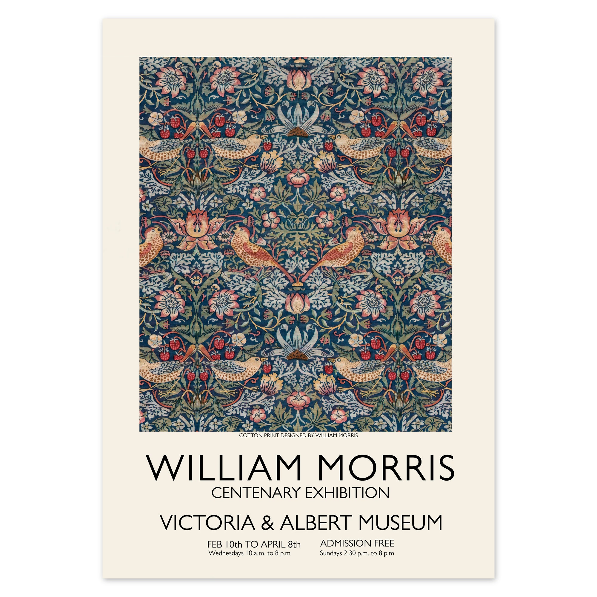 William Morris Poster - Strawberry Thief