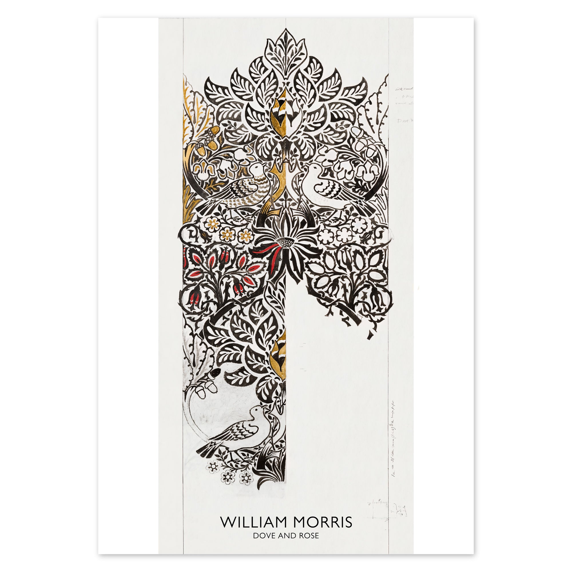 William Morris Poster - Dove and Rose